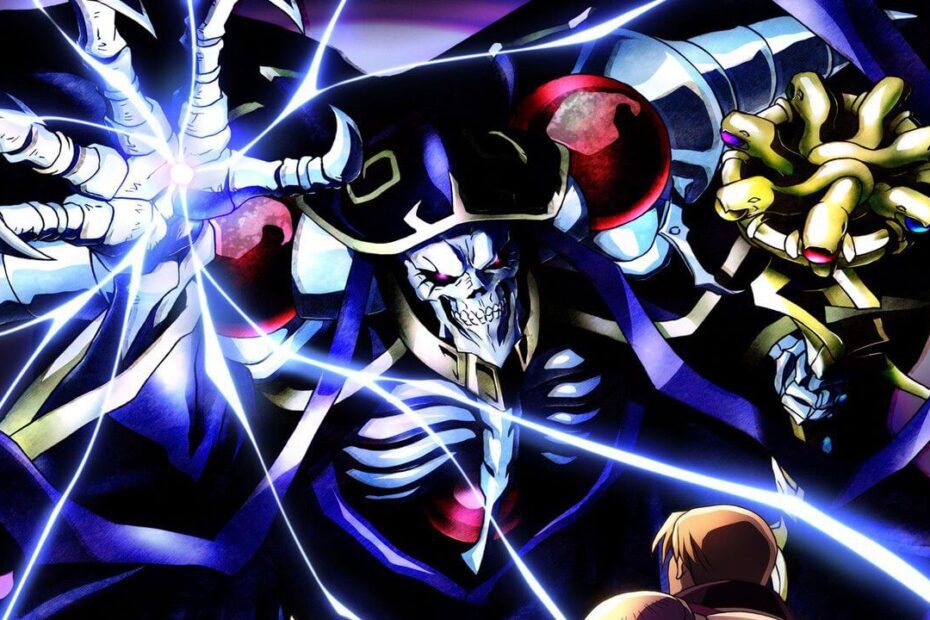 Overlord Ainz soltando raios da mão