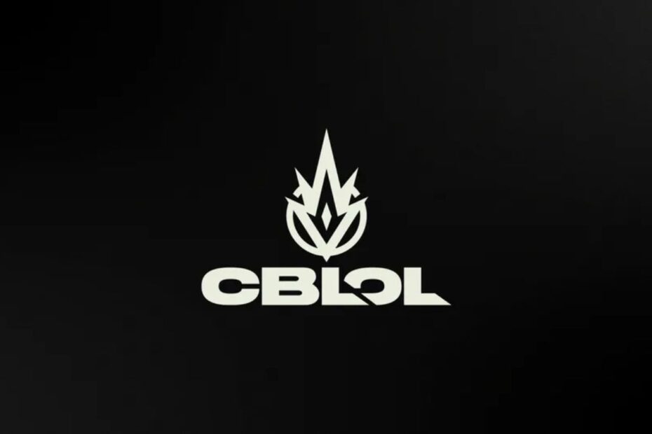 Logo do campeonato CBLOL em um fundo preto.