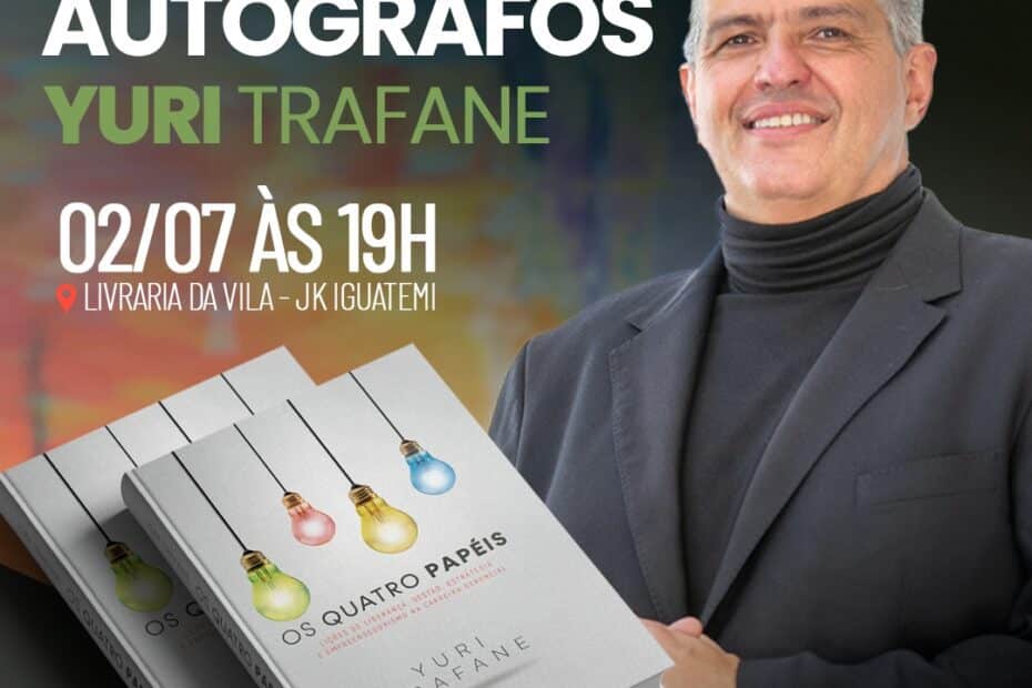 Yuri Trafane lança livro "Os Quatro Papéis" em São Paulo